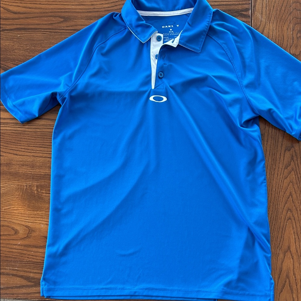 Oakley Men's Vibrant Blue Polo Shirt